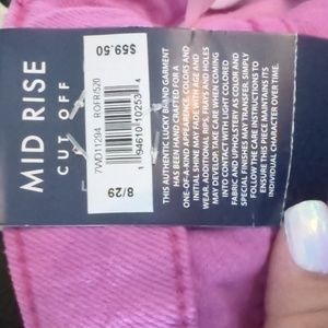 Lucky Brand mid waist cut off shorts